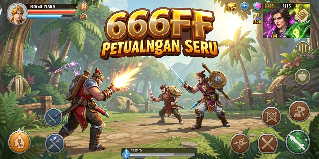 Screenshot menunjukkan aksi mendebarkan dalam petualangan 666FF.