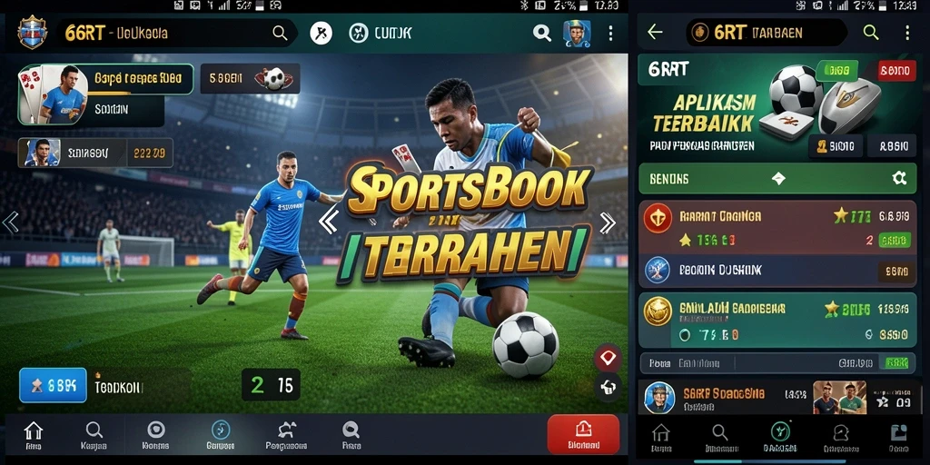 Tampilan gameplay aplikasi Sportsbook 6RT yang menarik dan interaktif.