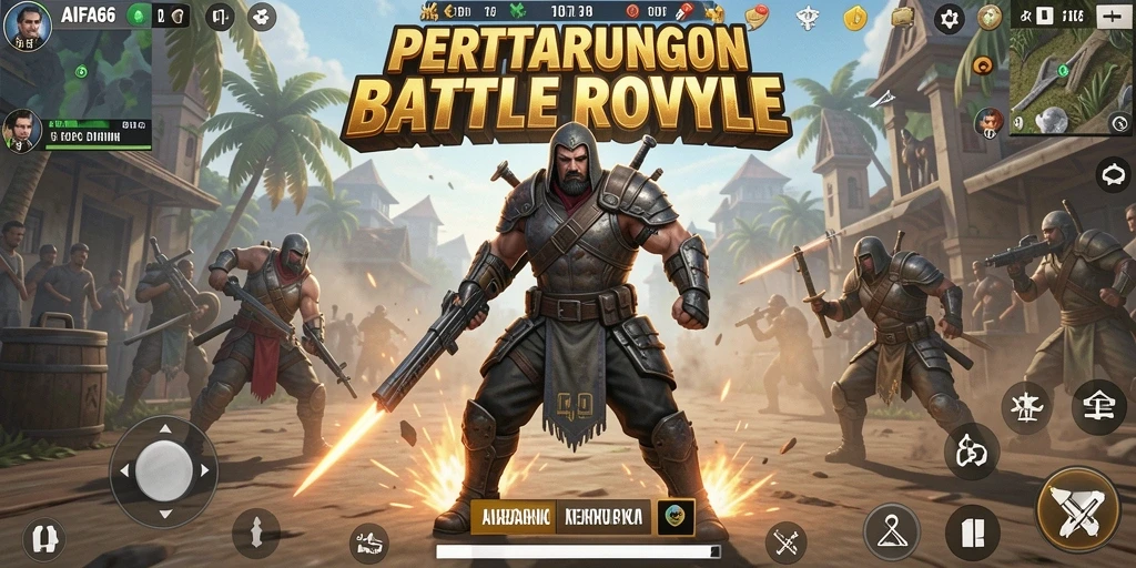 Screenshot gameplay AIFA66 menampilkan aksi pertarungan yang intens dan grafis menawan.
