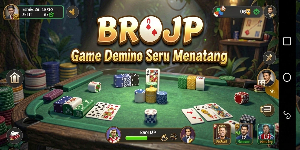 Screenshot gameplay BROJP yang menampilkan aksi domino seru.