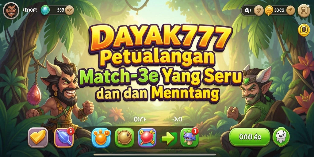 Screenshot tampilan gameplay seru game Match-3.