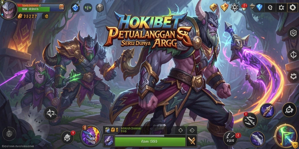 Tampilan aksi menegangkan di HOKIBET saat pertempuran ARPG.