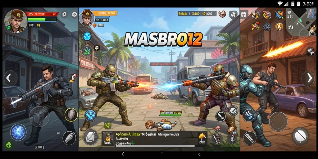 Tampilan antarmuka modern dari MASBRO12 untuk aplikasi Utility.