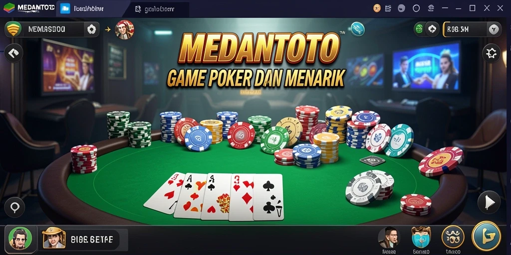 Tampilan permainan poker yang seru dan interaktif di MEDANTOTO.