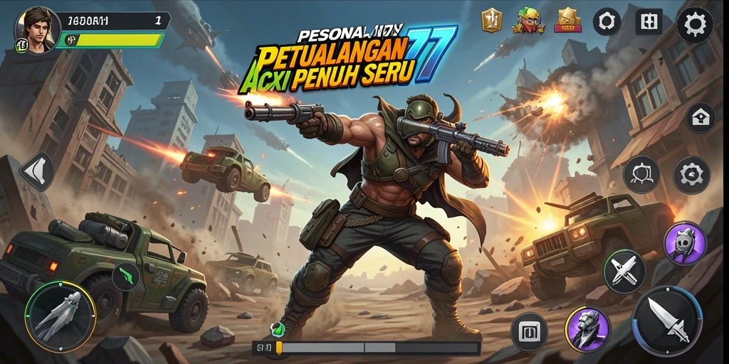 Tampilan gameplay PESONA77 yang mendebarkan dan penuh aksi.