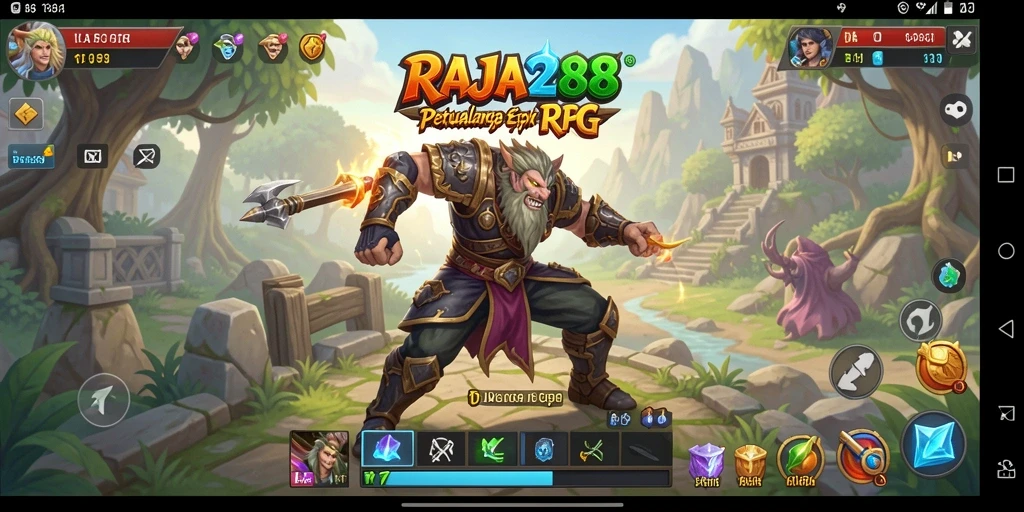 Tampilan menarik dari gameplay RAJA288 yang kaya akan petualangan RPG.
