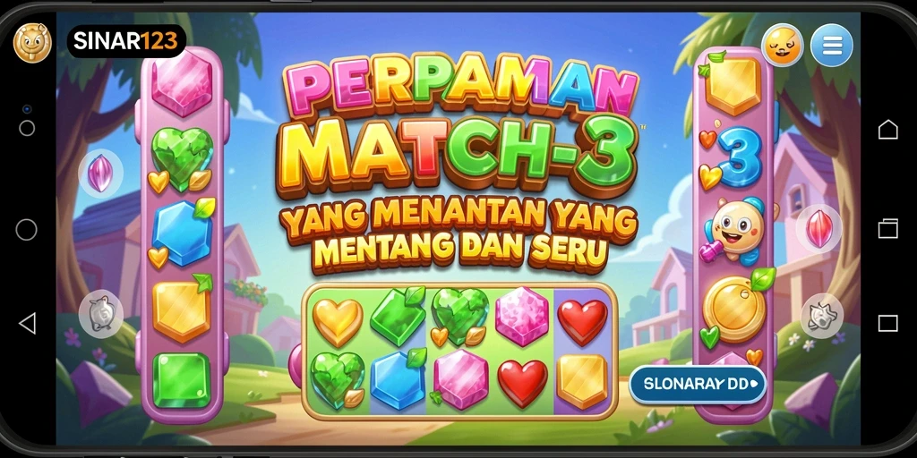 Tampilan menarik dari gameplay <strong>SINAR123</strong> dalam aksi Match-3 yang seru.