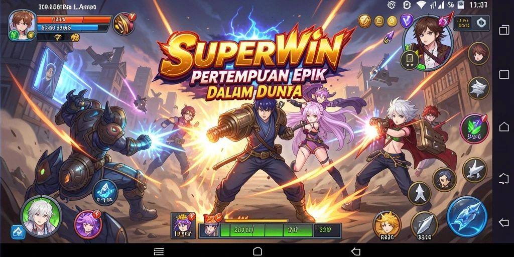 Tampilan gameplay yang memukau dalam <strong>SUPERWIN</strong>.