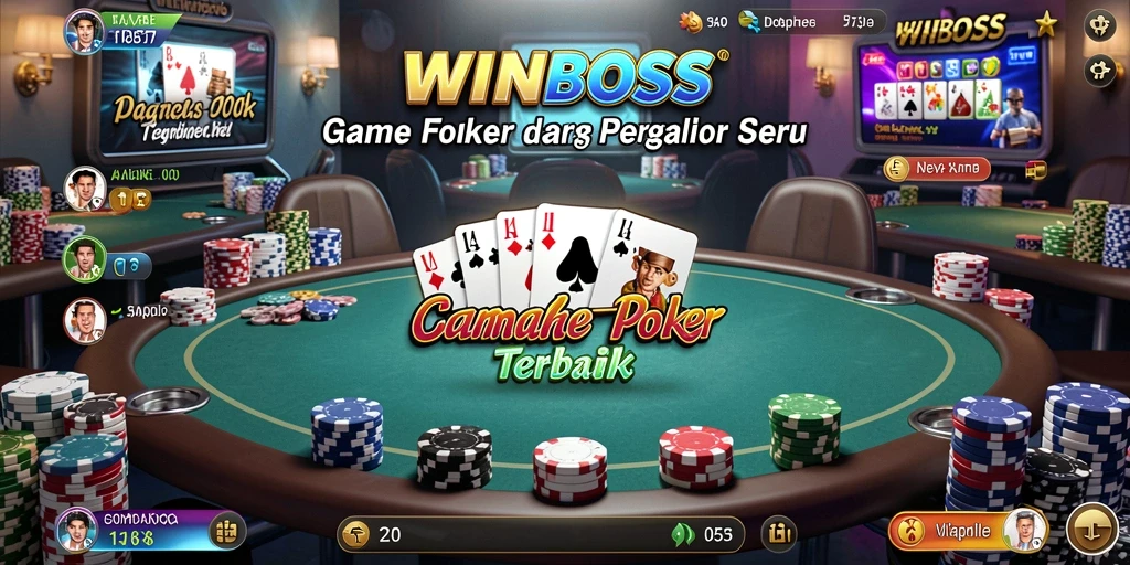 Tampilan gameplay poker yang mengasyikkan dan menantang di WINBOSS.