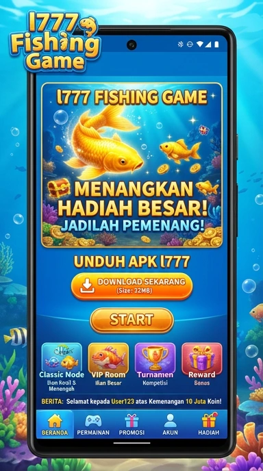 Tampilan utama aplikasi l777 yang menampilkan berbagai kategori aplikasi.
